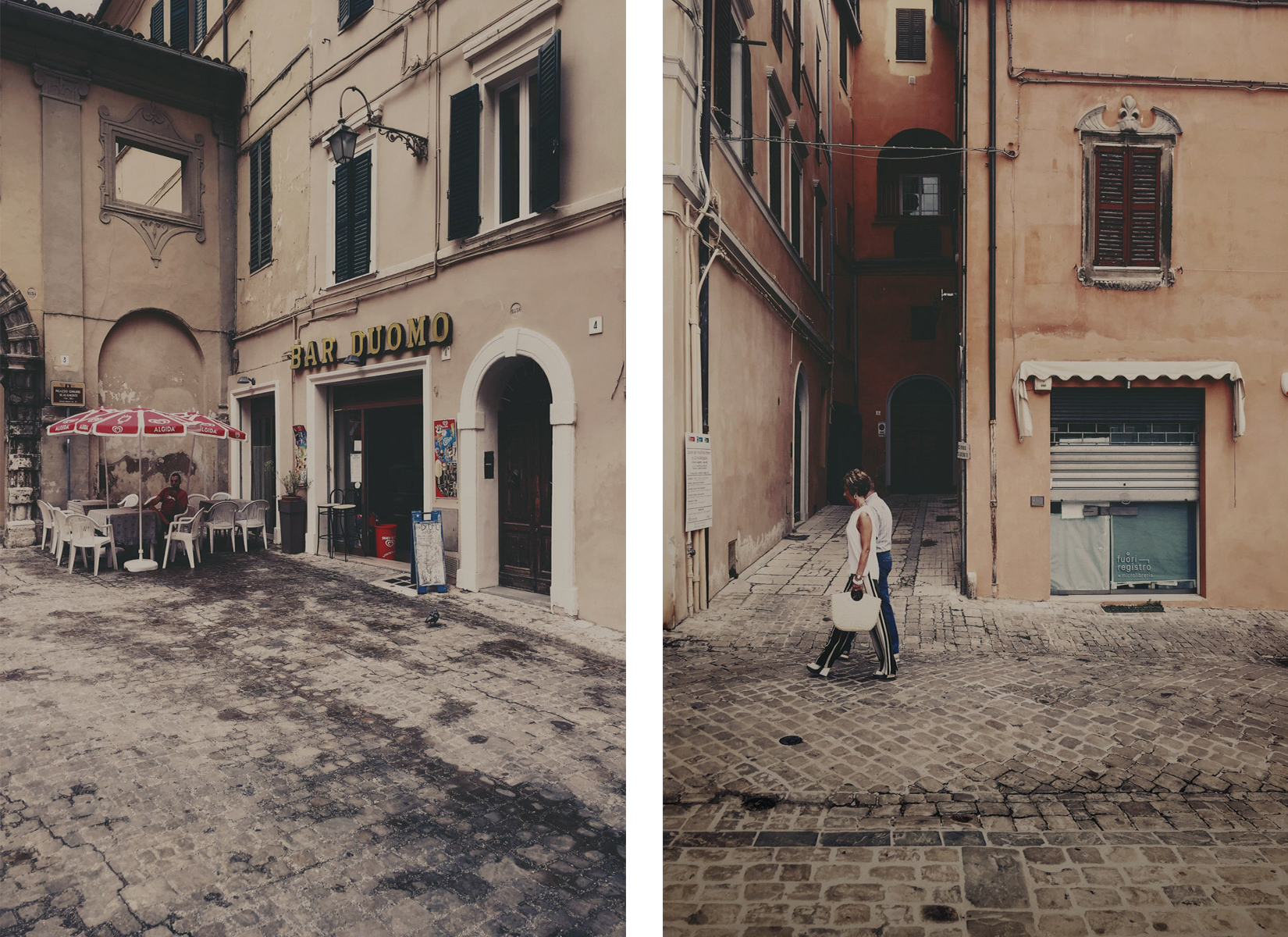 Street photography, street scene in Jesi, strade di Jesi e persone che passeggiano
