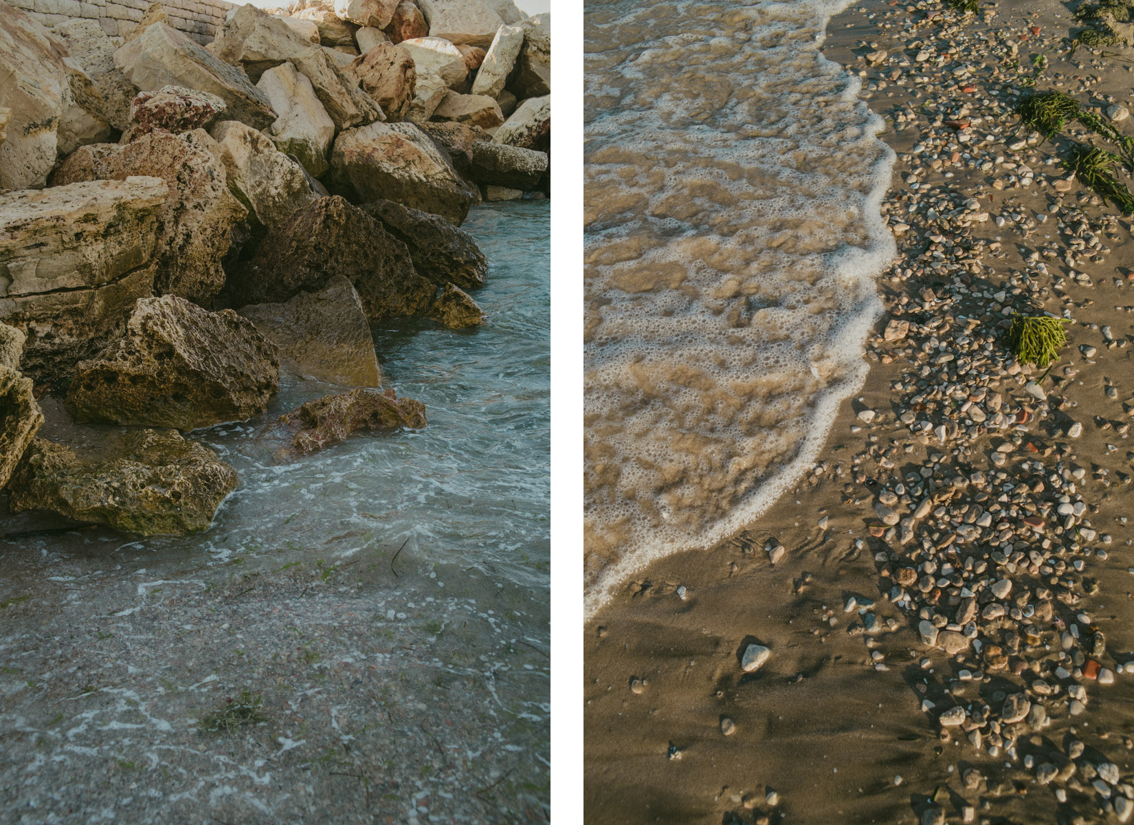 Mare, spiaggia, scogli e pietre a barletta - rocks and sea in Barletta