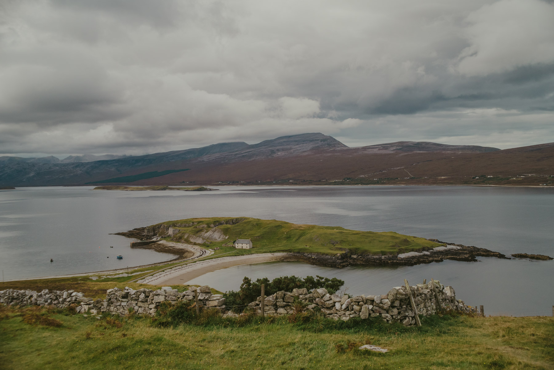 Scottish Highland and a house