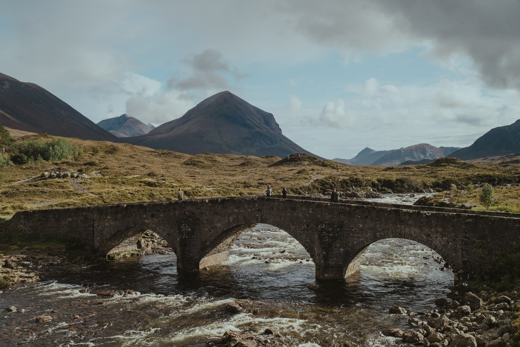 Scottish Highland and ancient Roman bridge
