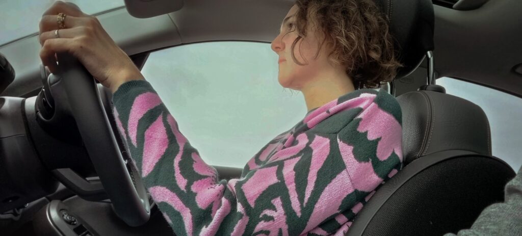 Myself diving a car