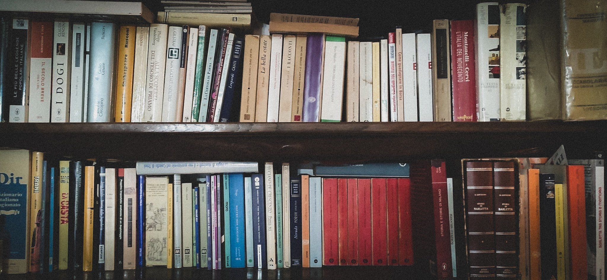 Detail of a bookshelf